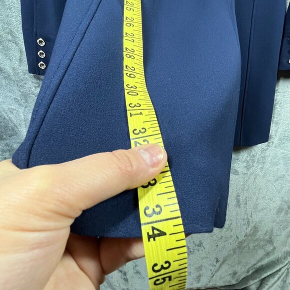 WHITE HOUSE BLACK MARKET *NEW* Femme Peacoat Officer Blue Sz Medium Gold Button - Picture 12 of 12